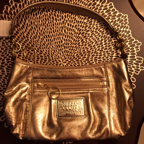 Coach Poppy Gold Bag - Picture 1 of 2
